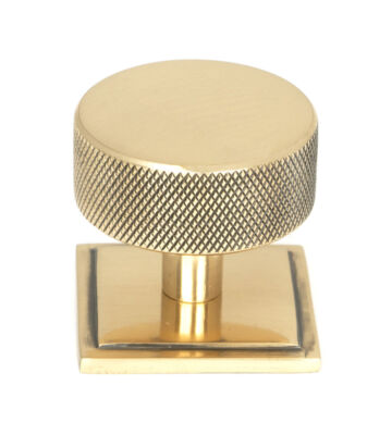 From The Anvil Polished Bronze Brompton Cabinet Knob – 38mm (Square)
