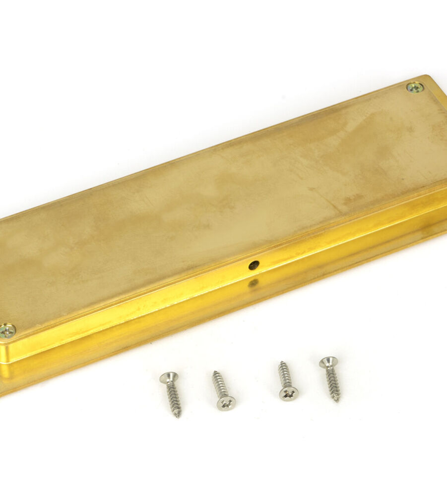 From The Anvil Polished Brass 175mm Art Deco Rectangular Pull - Image 3