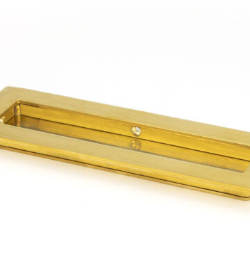 From The Anvil Polished Brass 175mm Plain Rectangular Pull