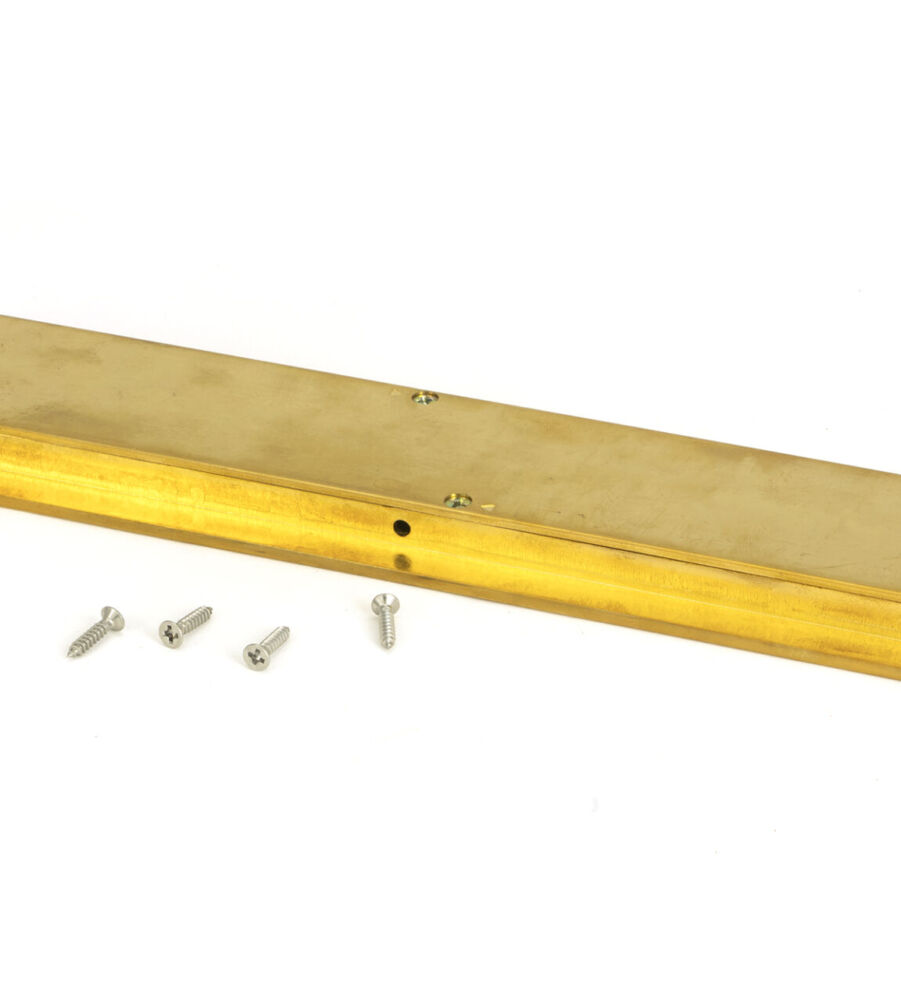 From The Anvil Polished Brass 250mm Plain Rectangular Pull - Image 3
