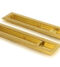 From The Anvil Polished Brass 250mm Art Deco Rectangular Pull - Privacy Set
