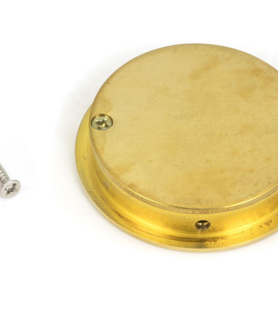 From The Anvil Polished Brass 60mm Art Deco Round Pull - Image 3