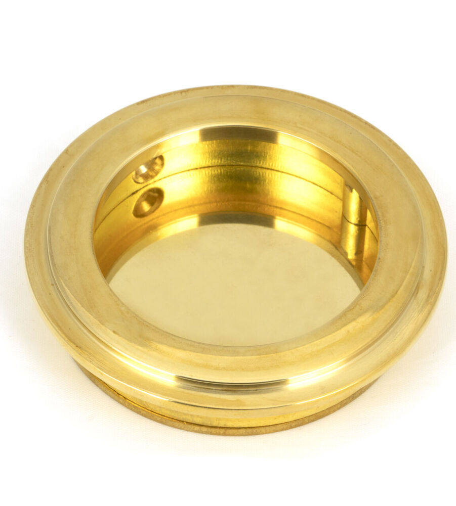 From The Anvil Polished Brass 60mm Art Deco Round Pull