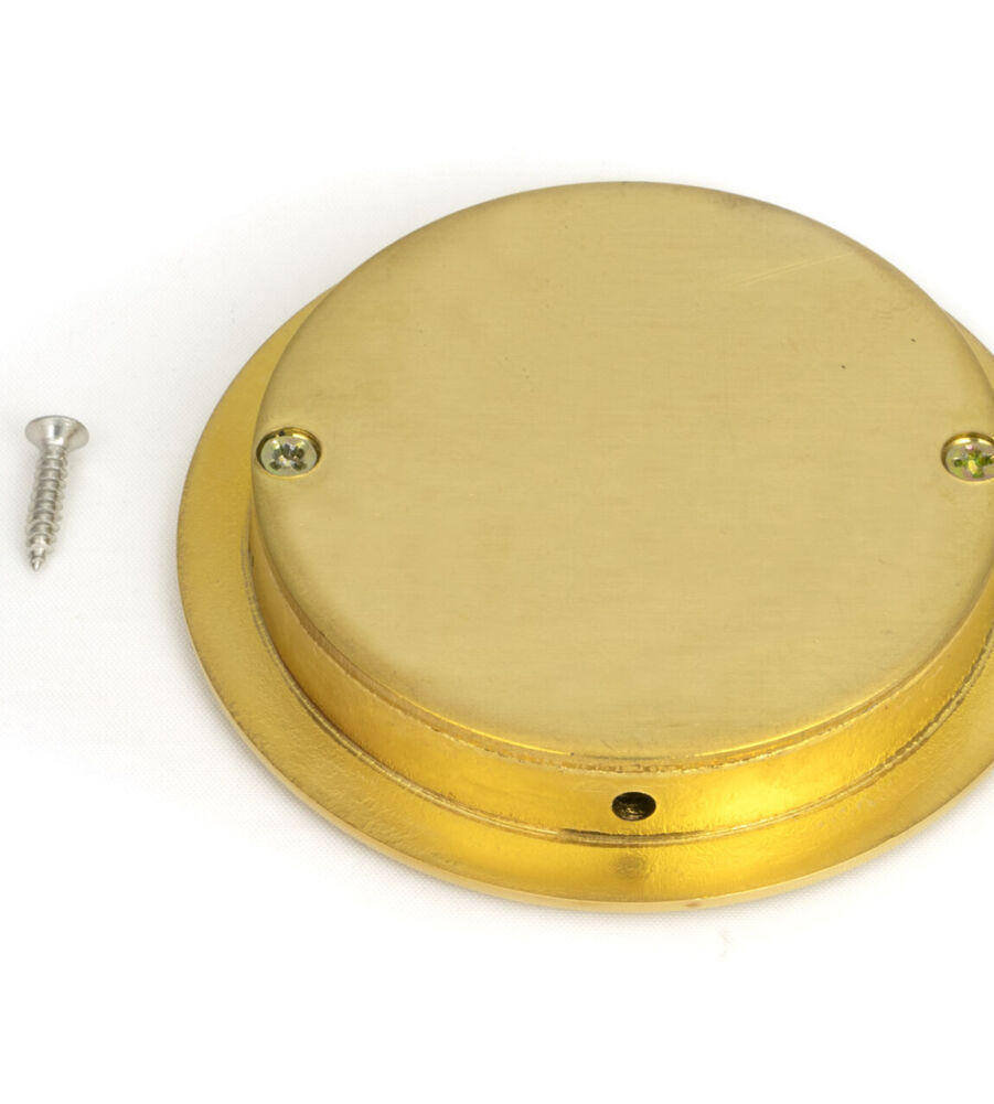 From The Anvil Polished Brass 75mm Art Deco Round Pull - Image 3