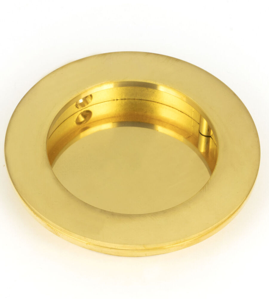 From The Anvil Polished Brass 75mm Plain Round Pull