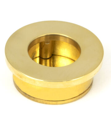 From The Anvil Polished Brass 34mm Round Finger Edge Pull