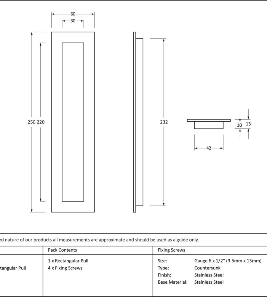 From The Anvil Polished Chrome 250mm Plain Rectangular Pull - Image 2