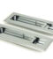 From The Anvil Polished Chrome 175mm Art Deco Rectangular Pull -Privacy Set