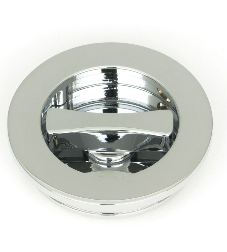 From The Anvil Polished Chrome 60mm Plain Round Pull - Privacy Set - Image 3