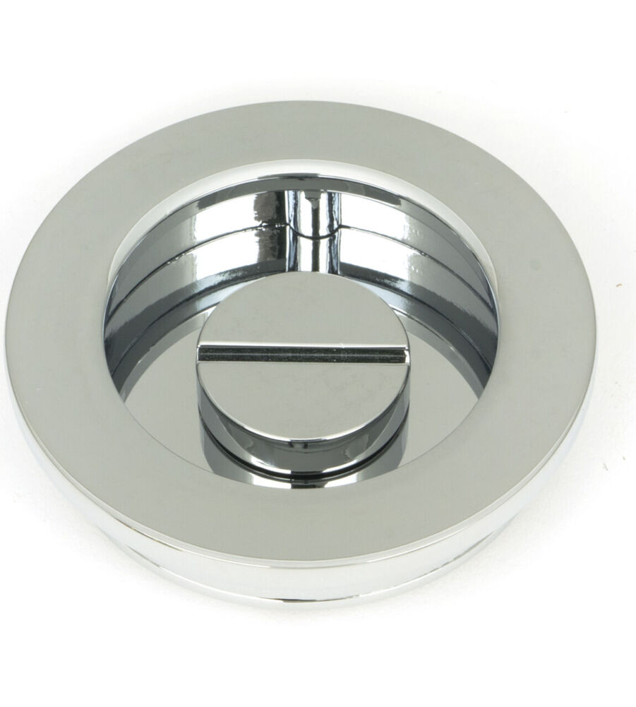From The Anvil Polished Chrome 60mm Plain Round Pull - Privacy Set - Image 4