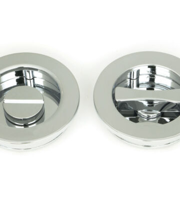 From The Anvil Polished Chrome 60mm Plain Round Pull – Privacy Set