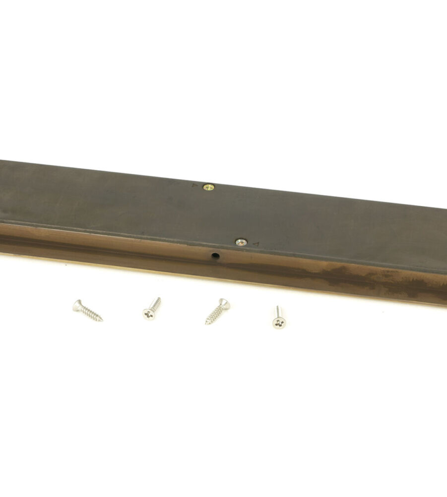 From The Anvil Aged Brass 250mm Art Deco Rectangular Pull - Image 3