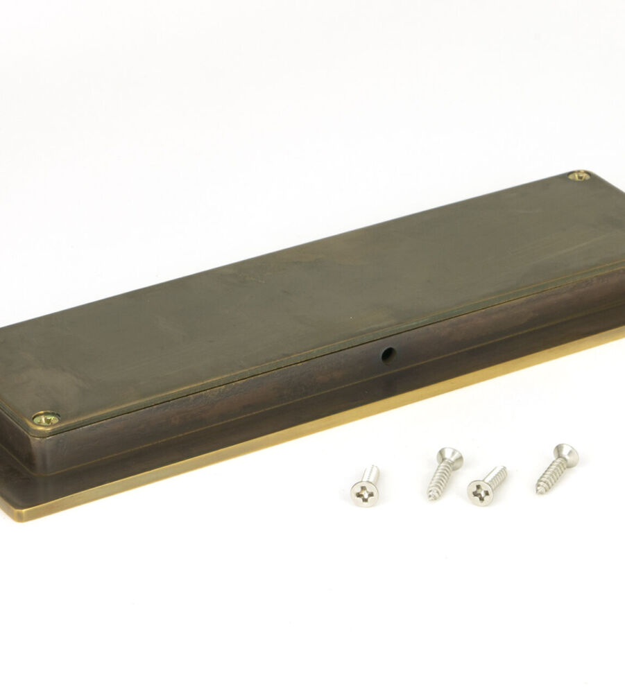 From The Anvil Aged Brass 175mm Plain Rectangular Pull - Image 3