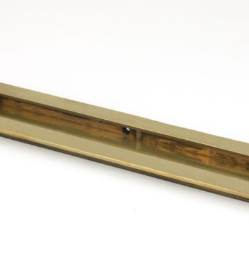 From The Anvil Aged Brass 250mm Plain Rectangular Pull