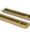 From The Anvil Aged Brass 250mm Art Deco Rectangular Pull - Privacy Set
