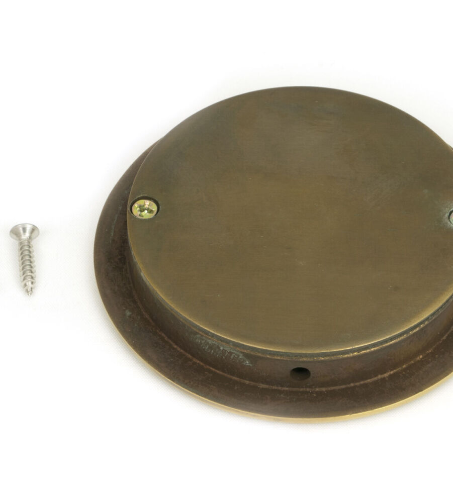 From The Anvil Aged Brass 75mm Art Deco Round Pull - Image 3