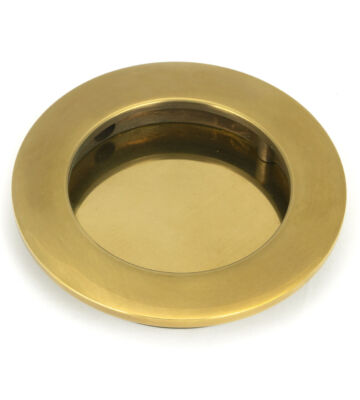 From The Anvil Aged Brass 75mm Plain Round Pull