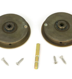From The Anvil Aged Brass 60mm Art Deco Round Pull - Privacy Set - Image 5