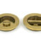 From The Anvil Aged Brass 75mm Art Deco Round Pull - Privacy Set