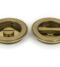 From The Anvil Aged Brass 75mm Plain Round Pull - Privacy Set