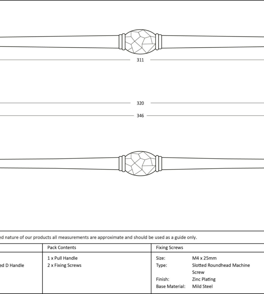 From The Anvil Black 13 1/2" Hammered D Handle - Image 2