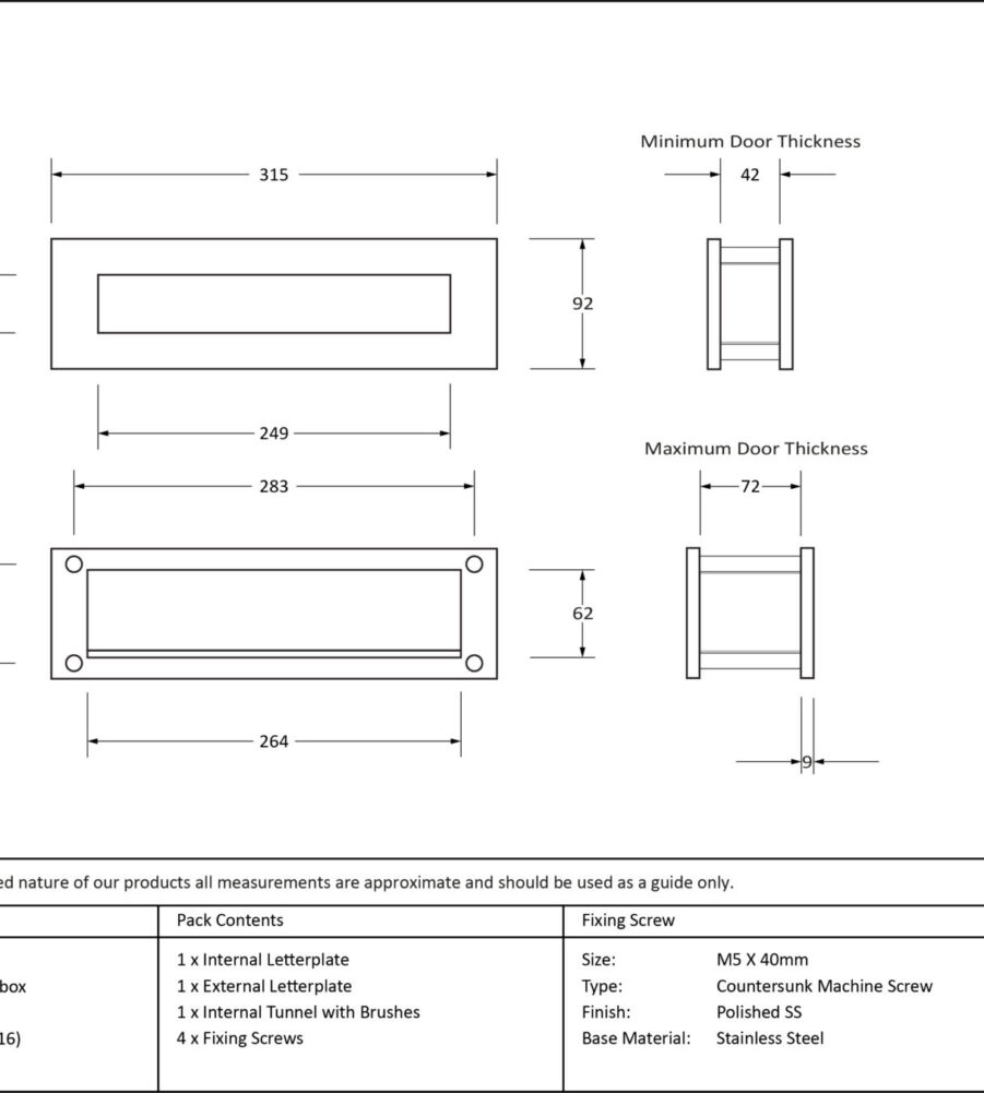 From The Anvil Polished Marine SS (316) Traditional Letterbox - Image 2