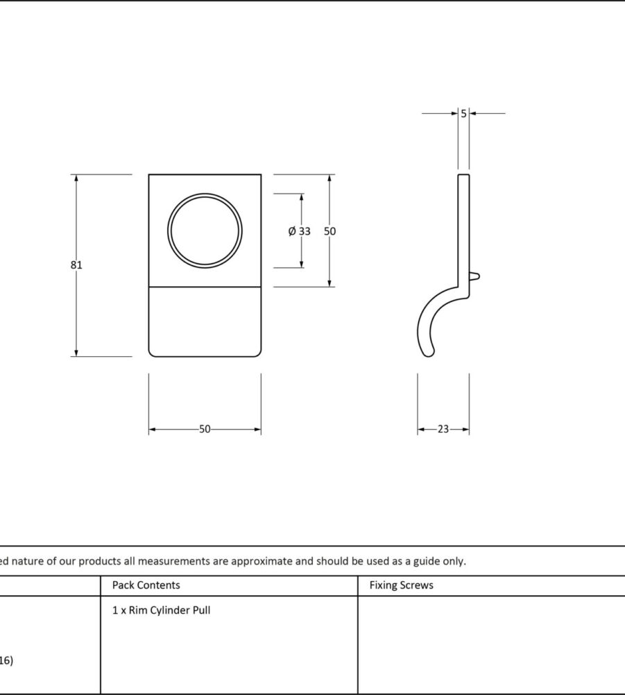 From The Anvil Satin Marine SS (316) Rim Cylinder Pull - Image 2