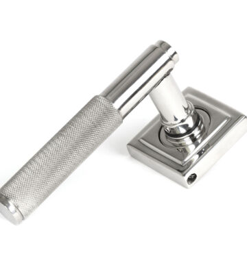 From The Anvil Satin Marine SS (316) Brompton Lever On Rose Set (Square)