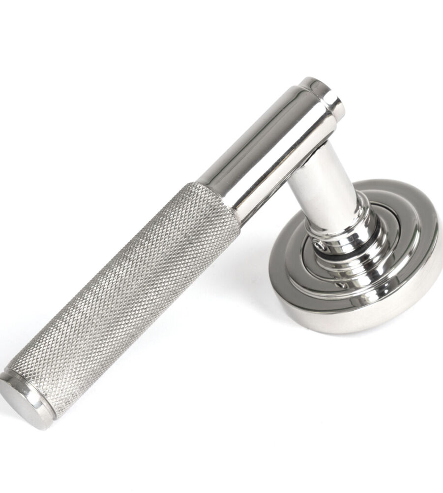 From The Anvil Polished Marine SS (316) Brompton Lever on Rose Set (Art Deco)