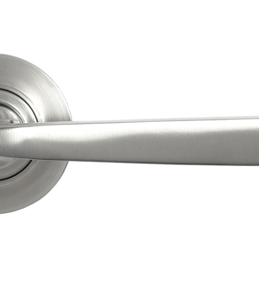 From The Anvil Satin Marine SS (316) Avon Round Lever on Rose Set (Plain) - Image 3