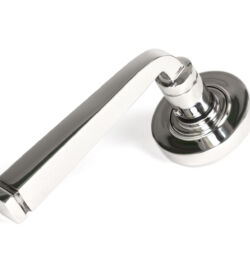 From The Anvil Polished Marine SS (316) Avon Round Lever on Rose Set (Plain)