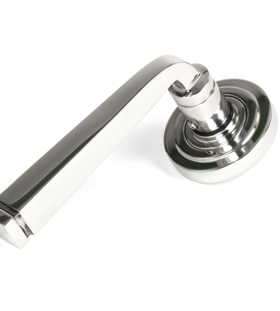 From The Anvil Polished Marine SS (316) Avon Round Lever on Rose Set (Art Deco)