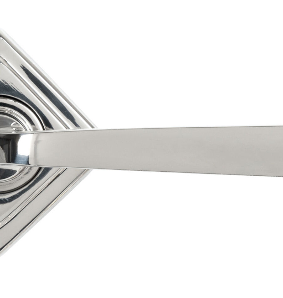From The Anvil Polished Marine SS (316) Avon Round Lever on Rose Set (Square) - Image 4