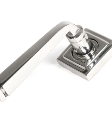 From The Anvil Polished Marine SS (316) Avon Round Lever on Rose Set (Square)