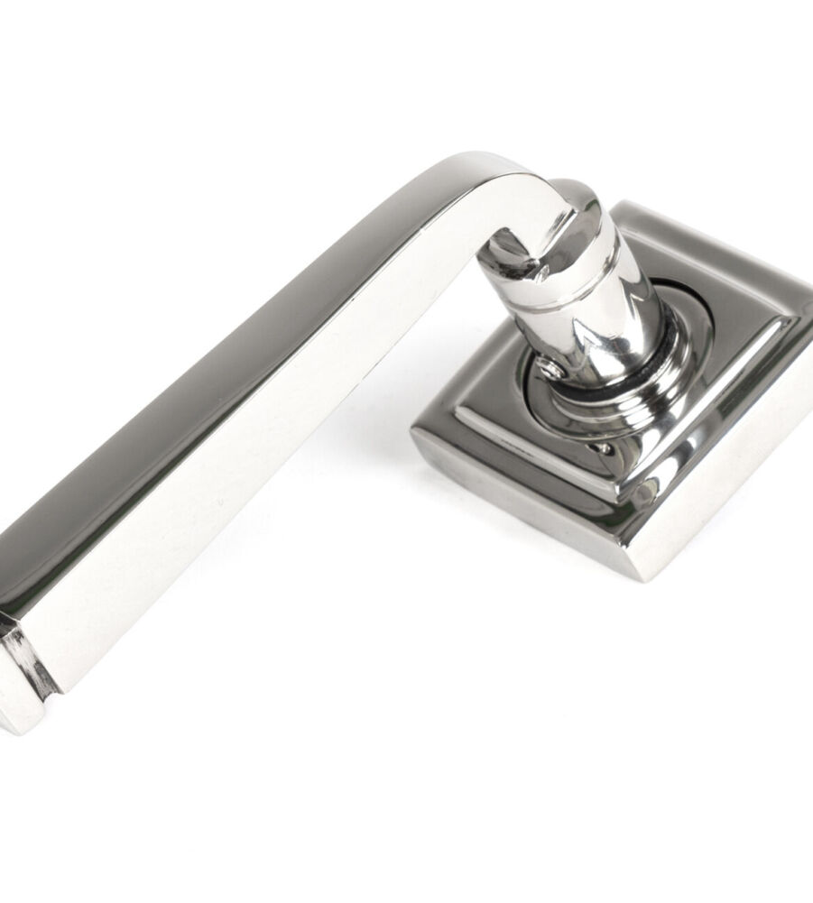 From The Anvil Polished Marine SS (316) Avon Round Lever on Rose Set (Square)
