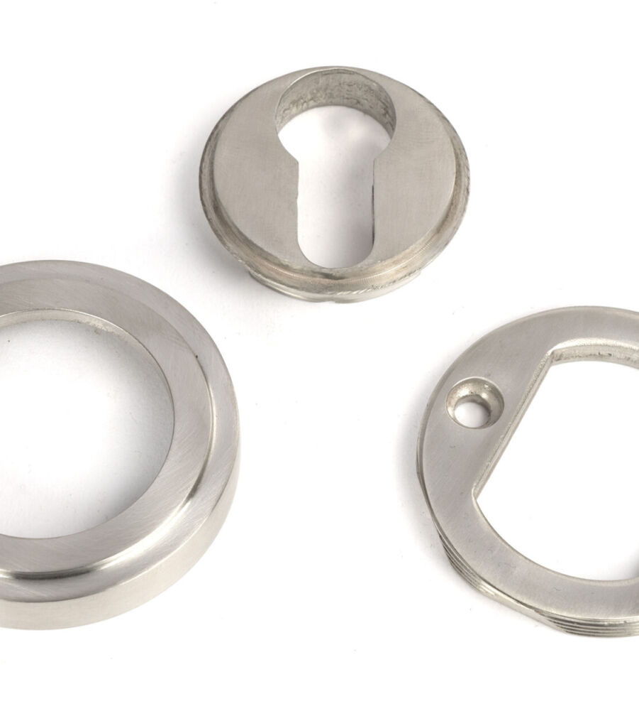 From The Anvil Satin Marine SS (316) Round Euro Escutcheon (Art Deco) - Image 4