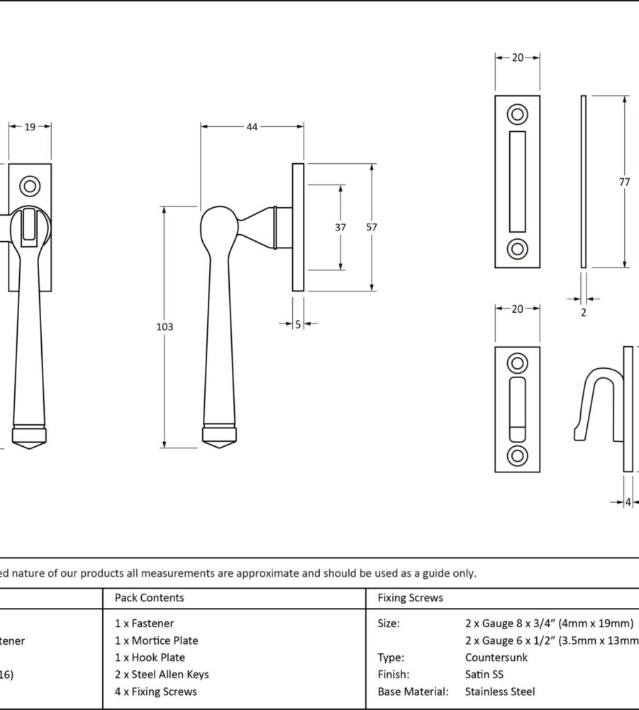 From The Anvil Satin Marine SS (316) Locking Avon Fastener - Image 2