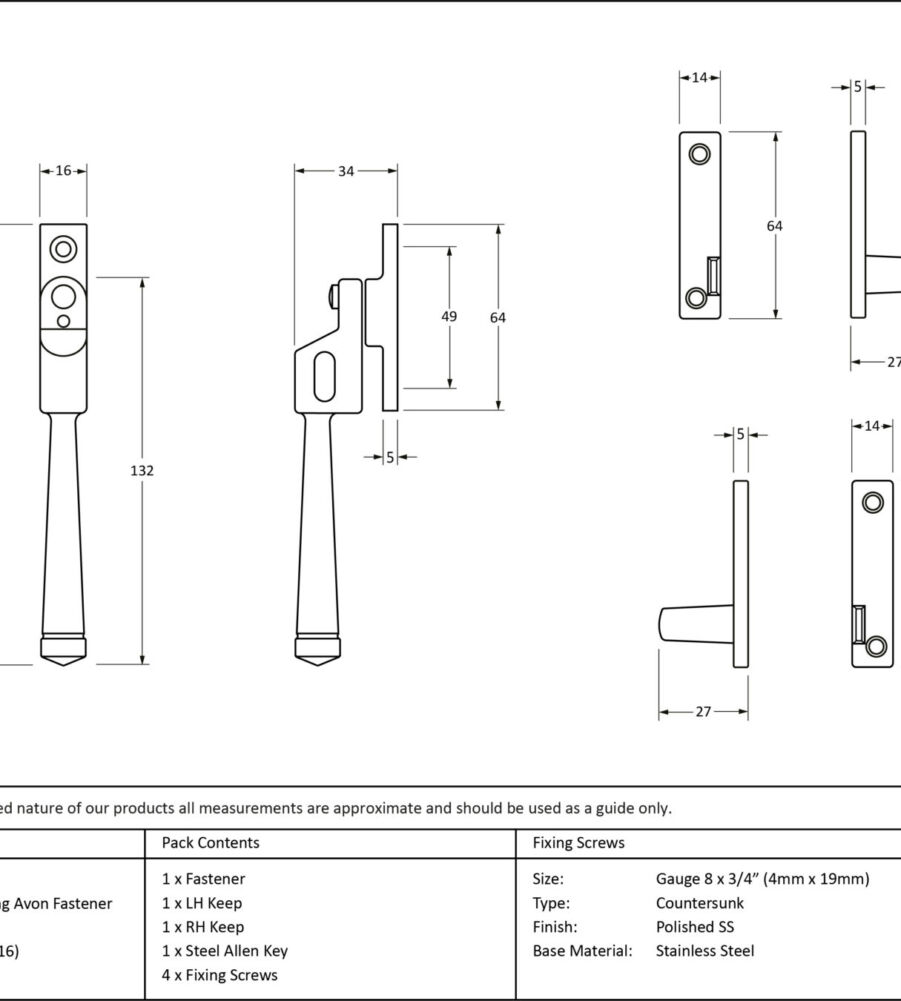 From The Anvil Polished Marine SS (316) Night-Vent Locking Avon Fastener - Image 2