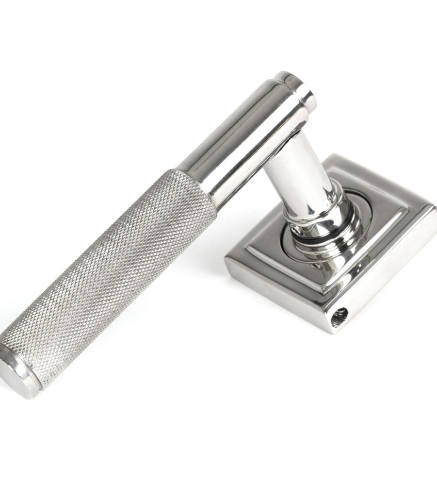 From The Anvil Satin Marine SS (316) Brompton Lever on Rose Set (Square) - Unsprung