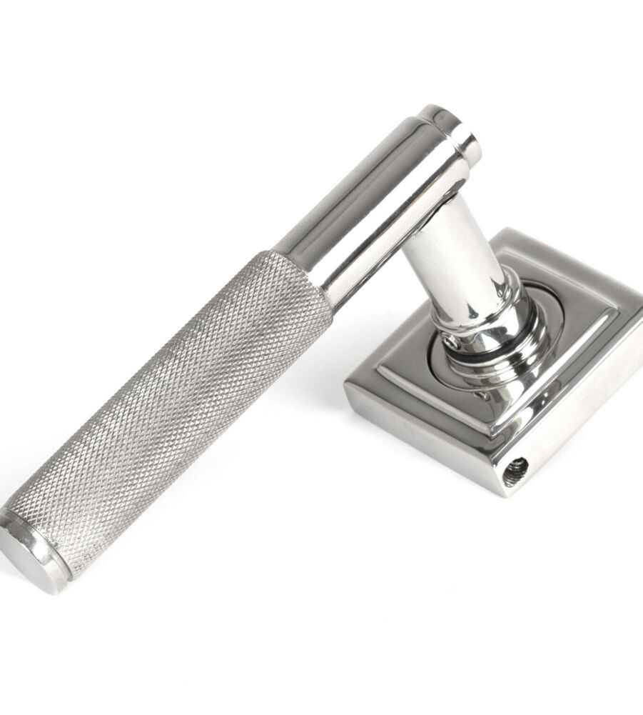 From The Anvil Polished Marine SS (316) Brompton Lever on Rose Set (Square) - Unsprung