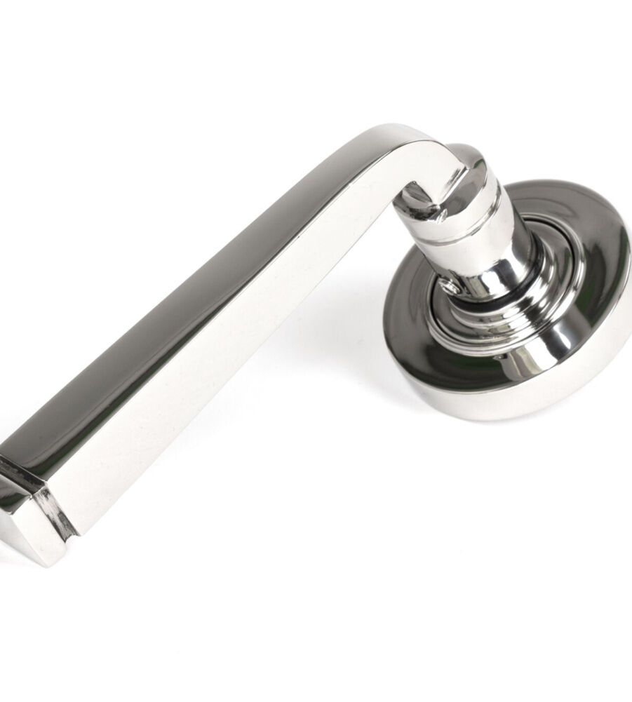 From The Anvil Polished Marine SS (316) Avon Round Lever on Rose Set (Plain) - Unsprung