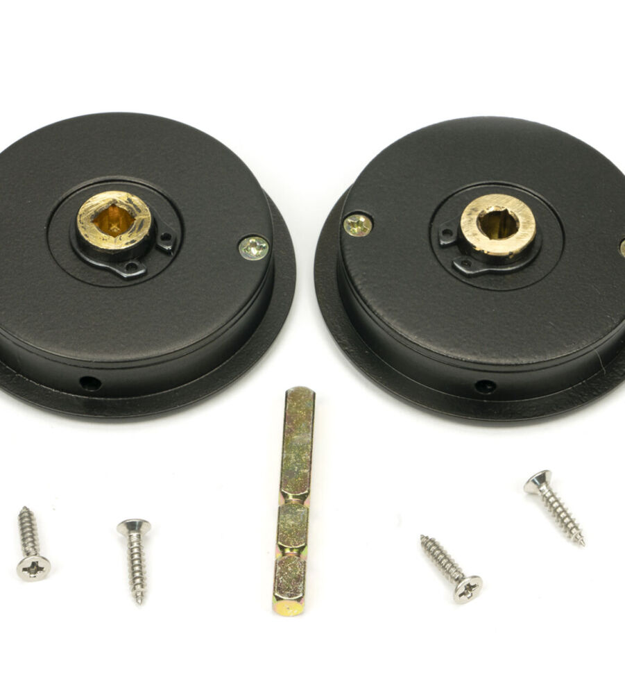 From The Anvil Aged Bronze 60mm Art Deco Round Pull - Privacy Set - Image 5