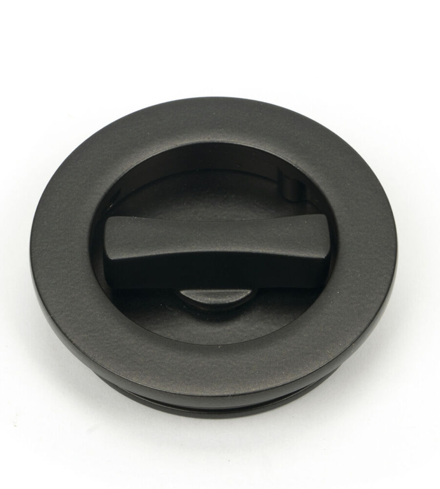 From The Anvil Aged Bronze 60mm Plain Round Pull - Privacy Set - Image 3