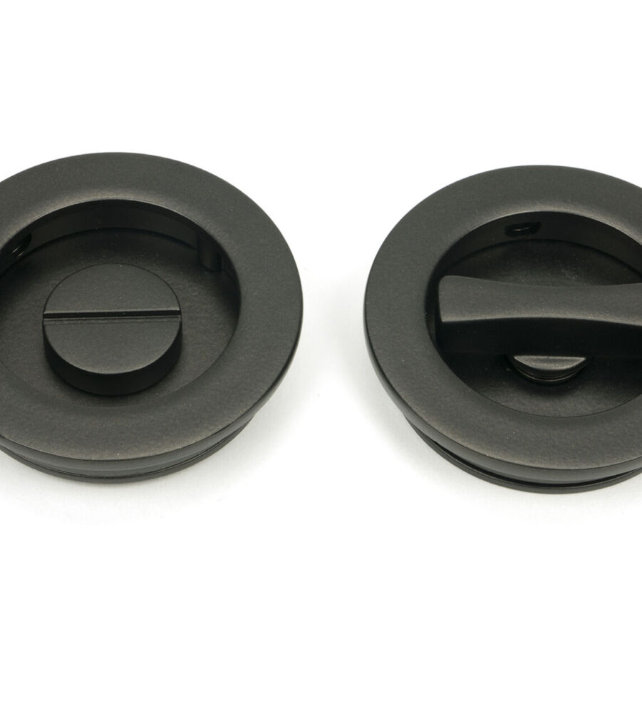 From The Anvil Aged Bronze 60mm Plain Round Pull - Privacy Set