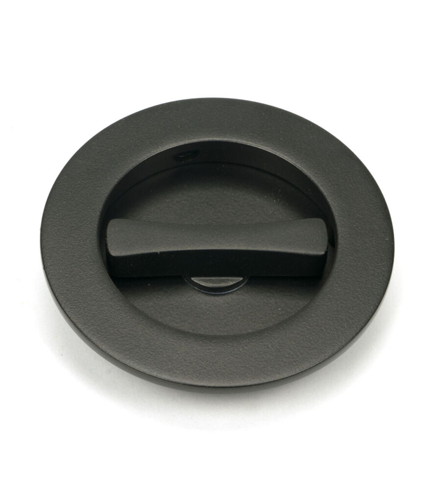 From The Anvil Aged Bronze 75mm Plain Round Pull - Privacy Set - Image 3