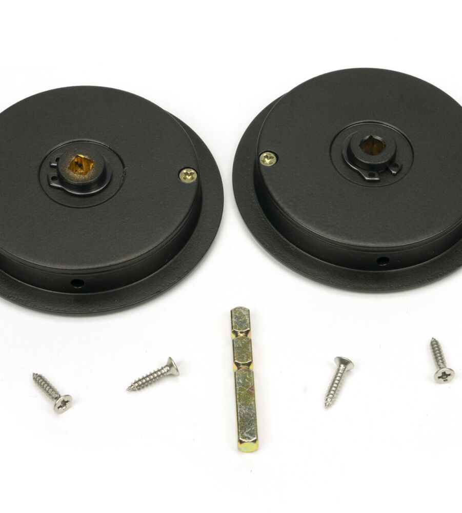 From The Anvil Aged Bronze 75mm Plain Round Pull - Privacy Set - Image 5