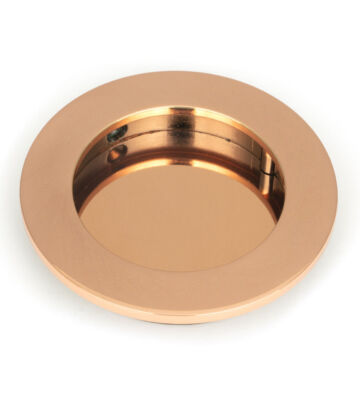 From The Anvil Polished Bronze 75mm Plain Round Pull