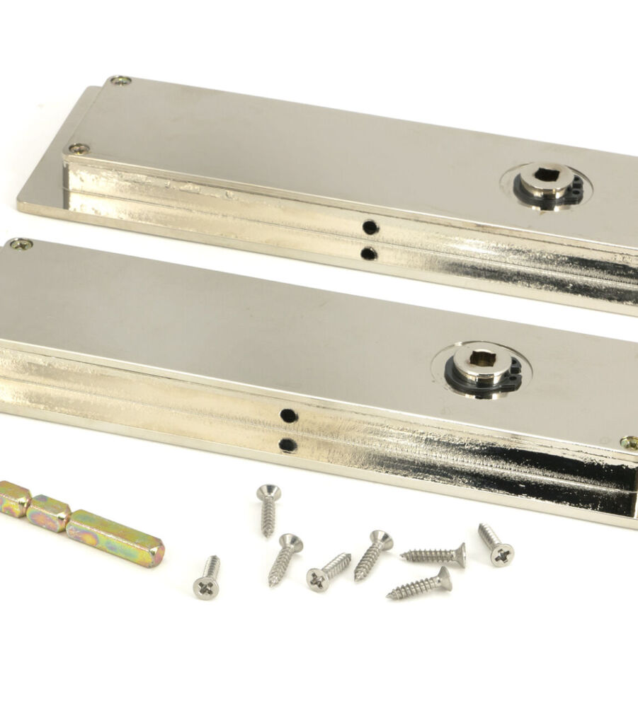 From The Anvil Polished Nickel 175mm Plain Rectangular Pull - Privacy Set - Image 4
