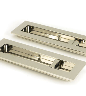 From The Anvil Polished Nickel 175mm Plain Rectangular Pull – Privacy Set