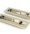 From The Anvil Polished Nickel 175mm Plain Rectangular Pull - Privacy Set